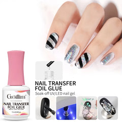 Nail Art Foil Glue, a Nail Glue Transfer Adhesive for Foil Stickers, Suitable for DIY Nail Art, Requires LED Lighting.