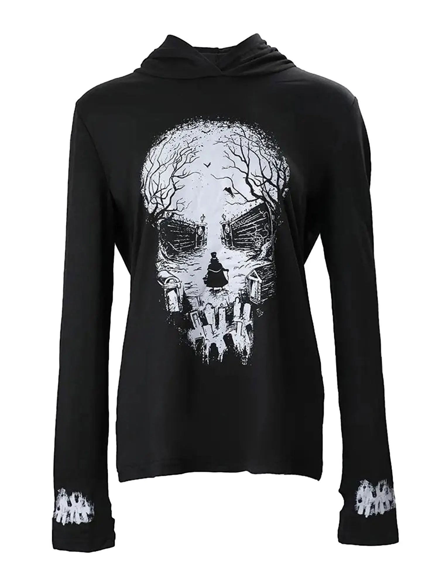 Skull Hooded Pullover