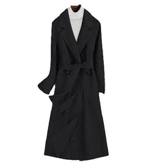Slim Belted Wool Winter Overcoat
