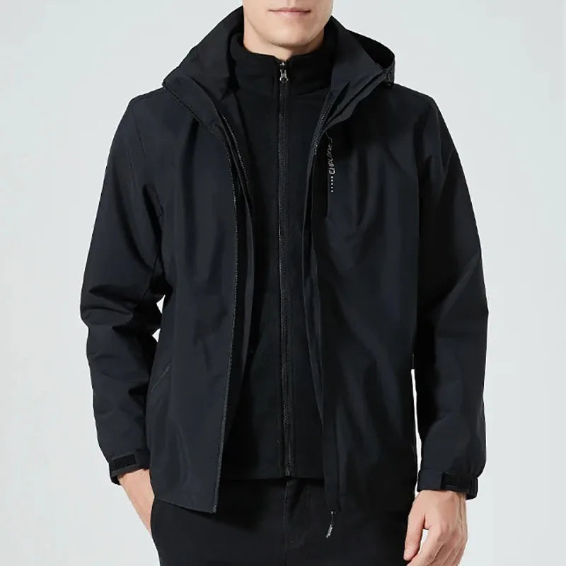 King Billion Men's Outdoor Hooded Windbreaker Jacket