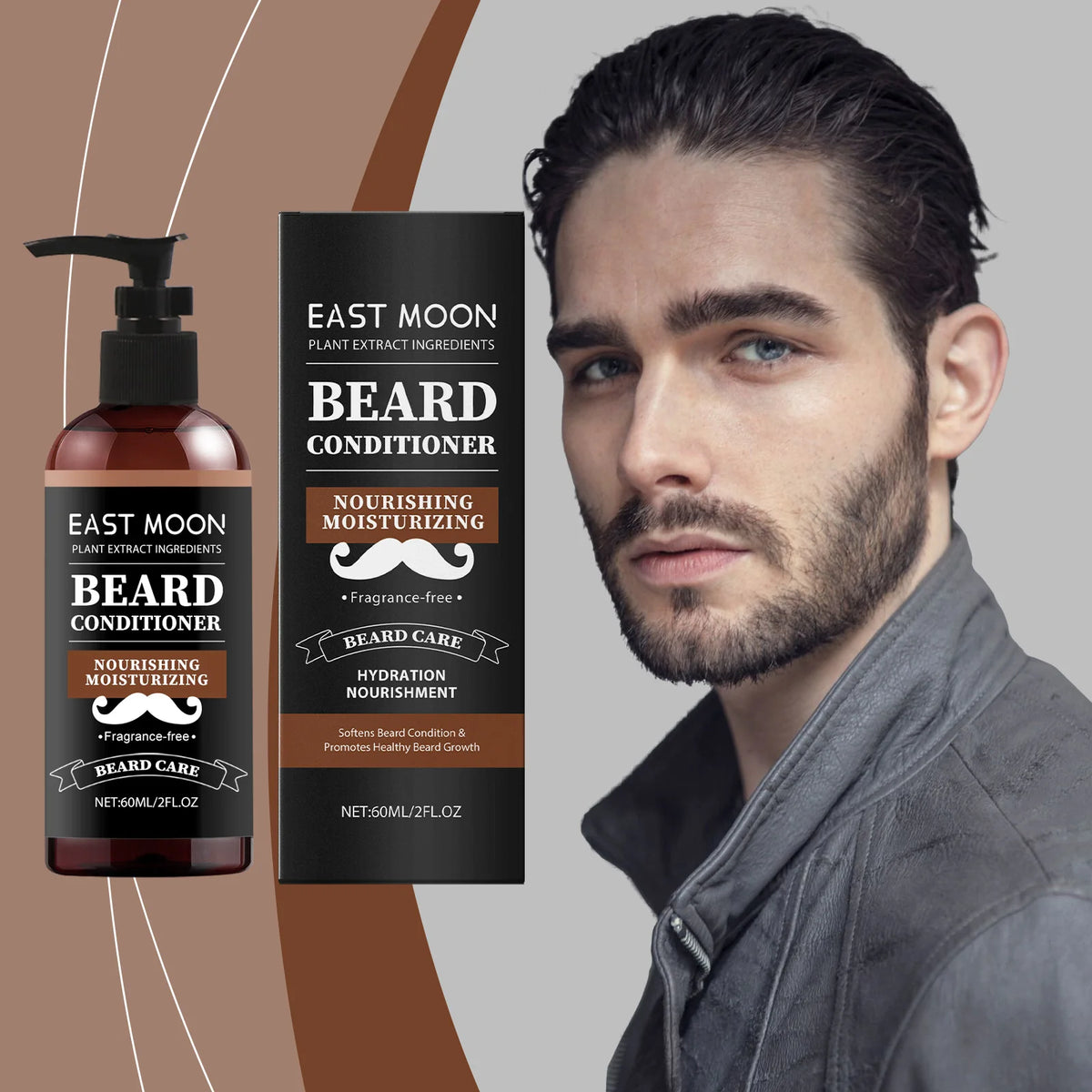 Men's Beard Care Nourishing Cream - Moisturizing, Softening, Shiny, Soothing, Gentle Care