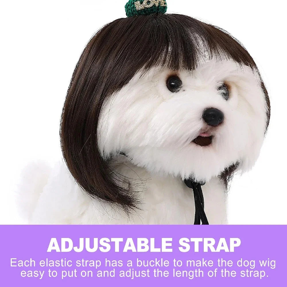 Pet Wigs Cosplay Props Dog Cat Cross-Dressing Hair Set Photography Funny Props Head Accessories Prank Pet Supplies Costumes DIY