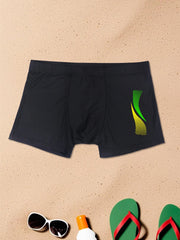 Swimming Trunks with Fashion Prints Men Quick Dry Beach Boxer Shorts with Drawstring Boy Swimwear Underpants