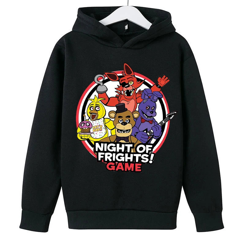 Kids Cartoon Sporty Pullover Hoodie