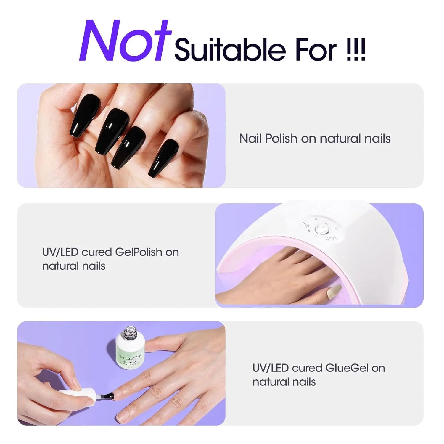 Nail Glue Remover 40ML for Press on Nails False Tips Non Acetone Gentle Nail Care Remover Supplies Solution Manicure Supply
