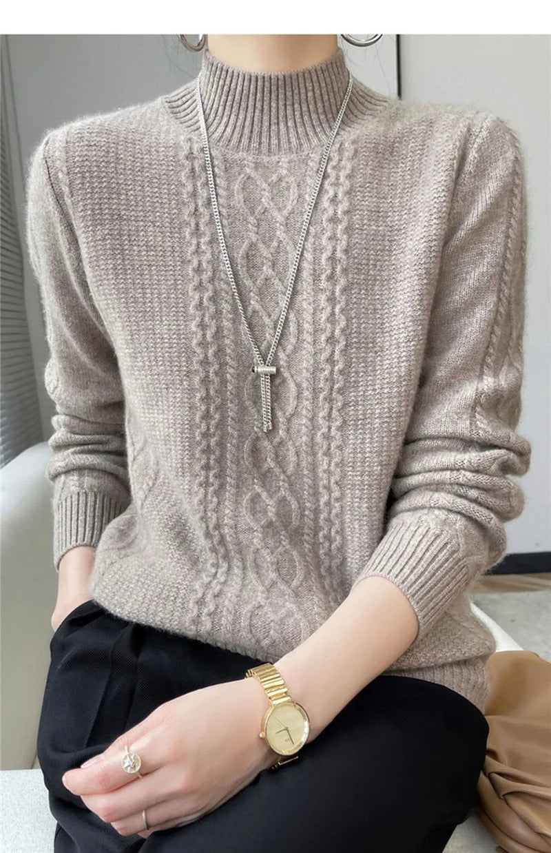 Half High Neck Knit Pullover