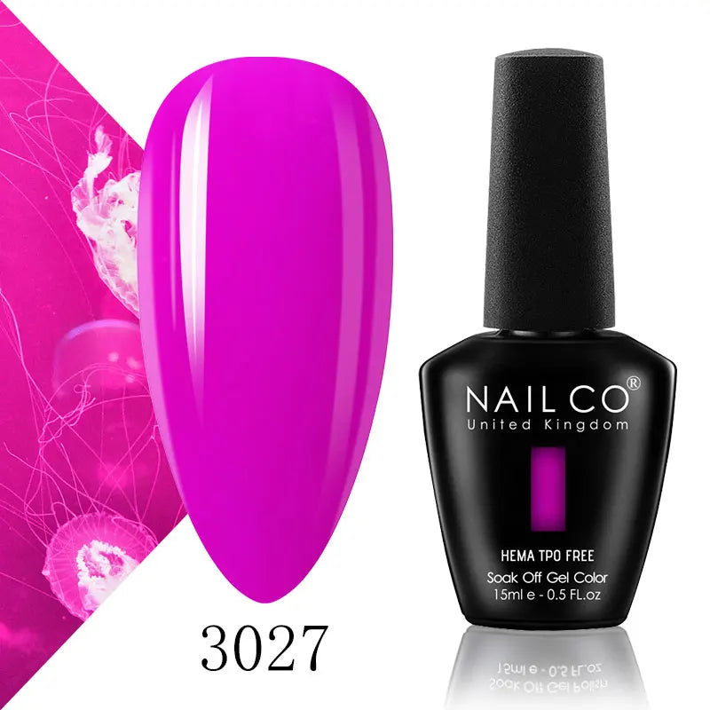 NAILCO 15ml Nail Gel Polish Semi Permanent UV Varnish Nails Art Gel Vernis Manicure TOP BASE Nails Products Supplies Equipment