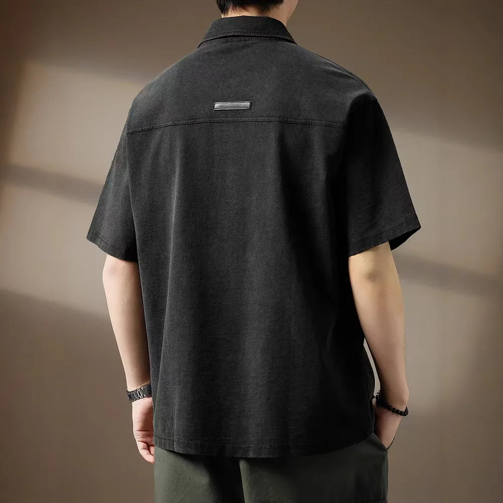 American Style Denim Summer Polo