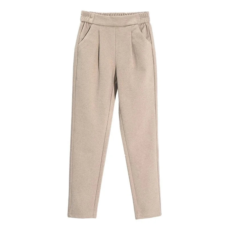 High Waist Woolen Harem Pants