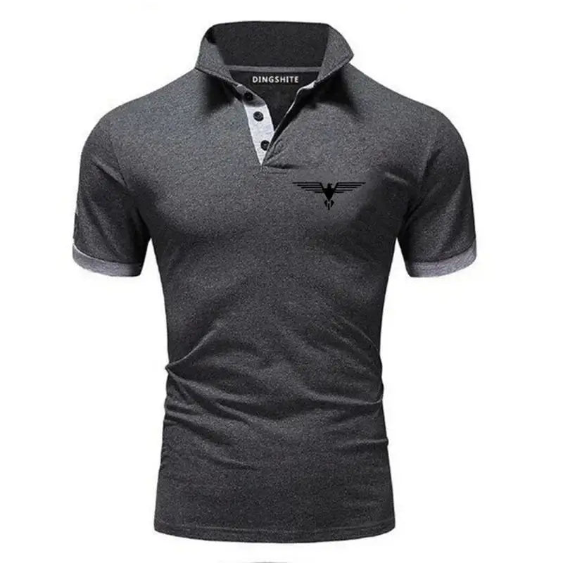 Polo collar contrasting color shirt office fashionable new T-shirt polo shirt men's summer top business casual breathable