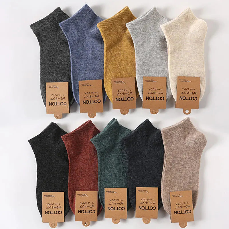 Men’s Cotton Ankle Socks 5-Pair Pack