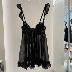 Elegant Lace Nighty Robe Set