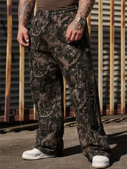 New Jogger Straight Trendy Fitness Pants Men's Camouflage Wide Leg Pants Breathable Running Sweatpants Loose Men Trousers
