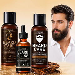 Men's Beard Oil Set, Moisturizing Beard Care Serum for Softening Dry Rough Hair, Enhancing Shine and Smooth Groomed Look