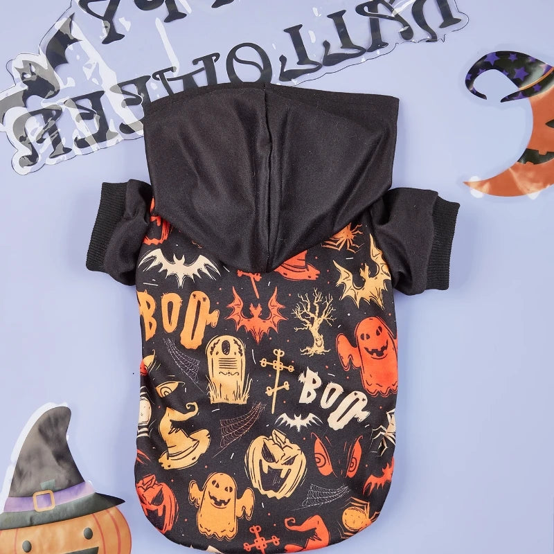 Halloween Print Pet Hoodie Sweatshirt