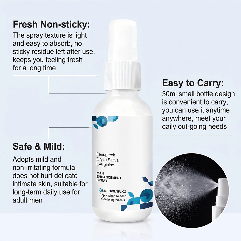 Men's Care Spray - Gentle Non-Irritating Formula, Nourish & Protect Body, All-Day Comfortable Skin, Daily Youthful Vitality