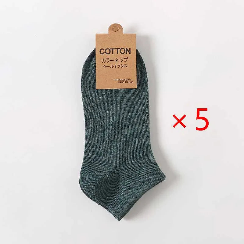 Men’s Cotton Ankle Socks 5-Pair Pack