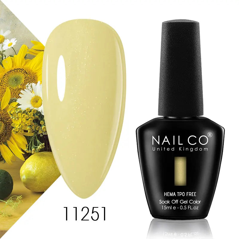 NAILCO 15ml Nail Gel Polish Semi Permanent UV Varnish Nails Art Gel Vernis Manicure TOP BASE Nails Products Supplies Equipment