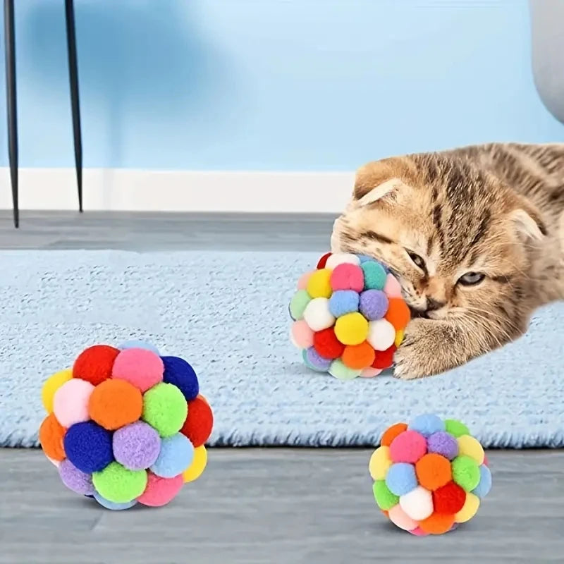 Colorful Woolen Bell Ball Toy