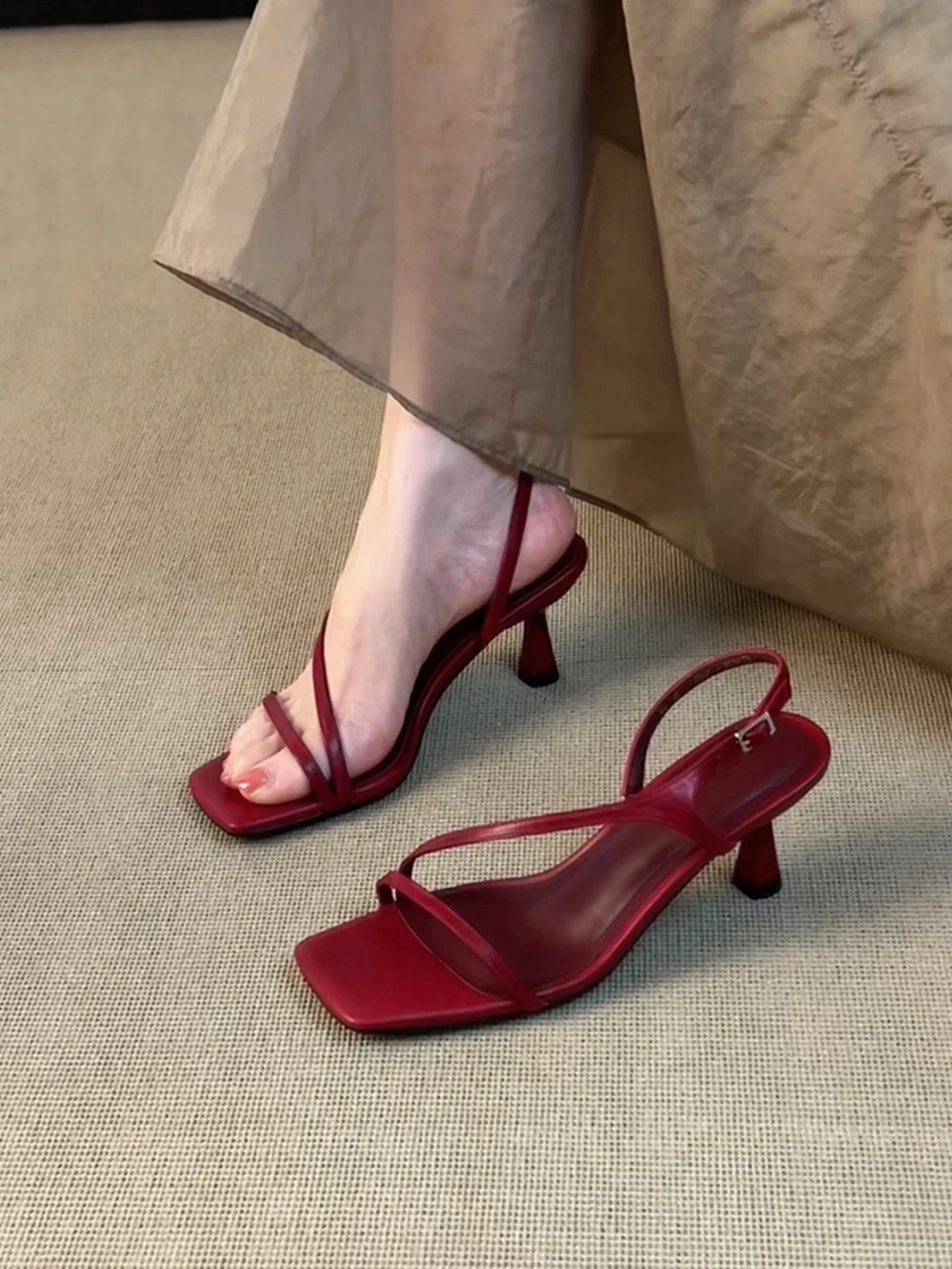 Women High Heels Sandals Designer Dress Shoes Sexy Woman Slippers Luxury Brand Pumps Open Toe Flip Flops Mujer Slides Zapatos