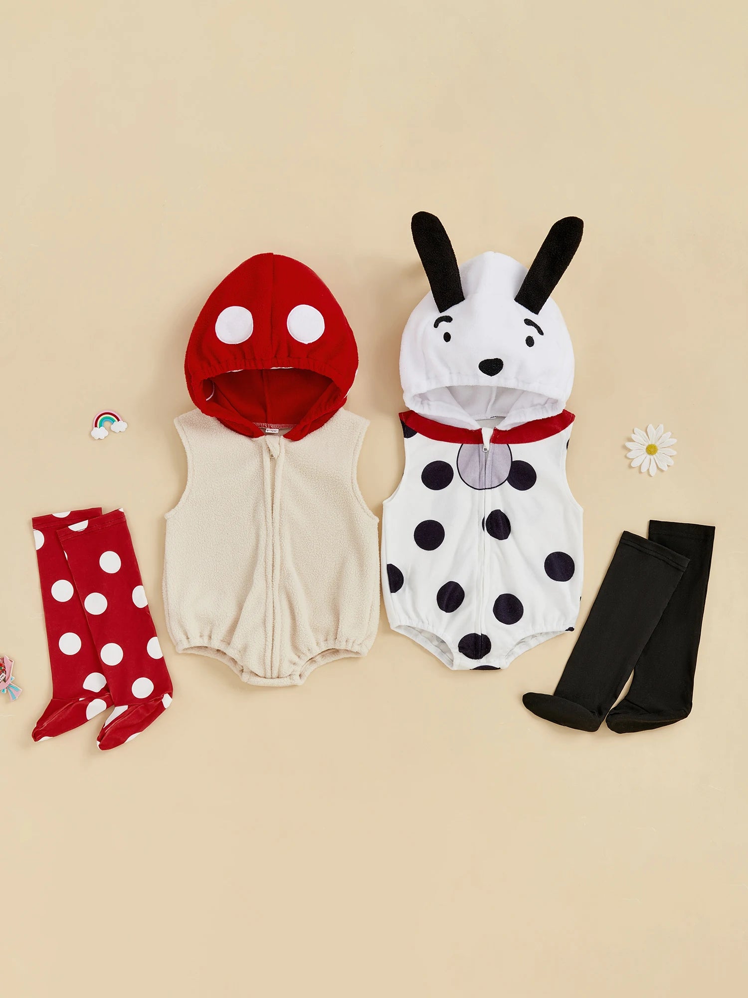 Fluffy Unicorn Hooded Jumpsuit Costume