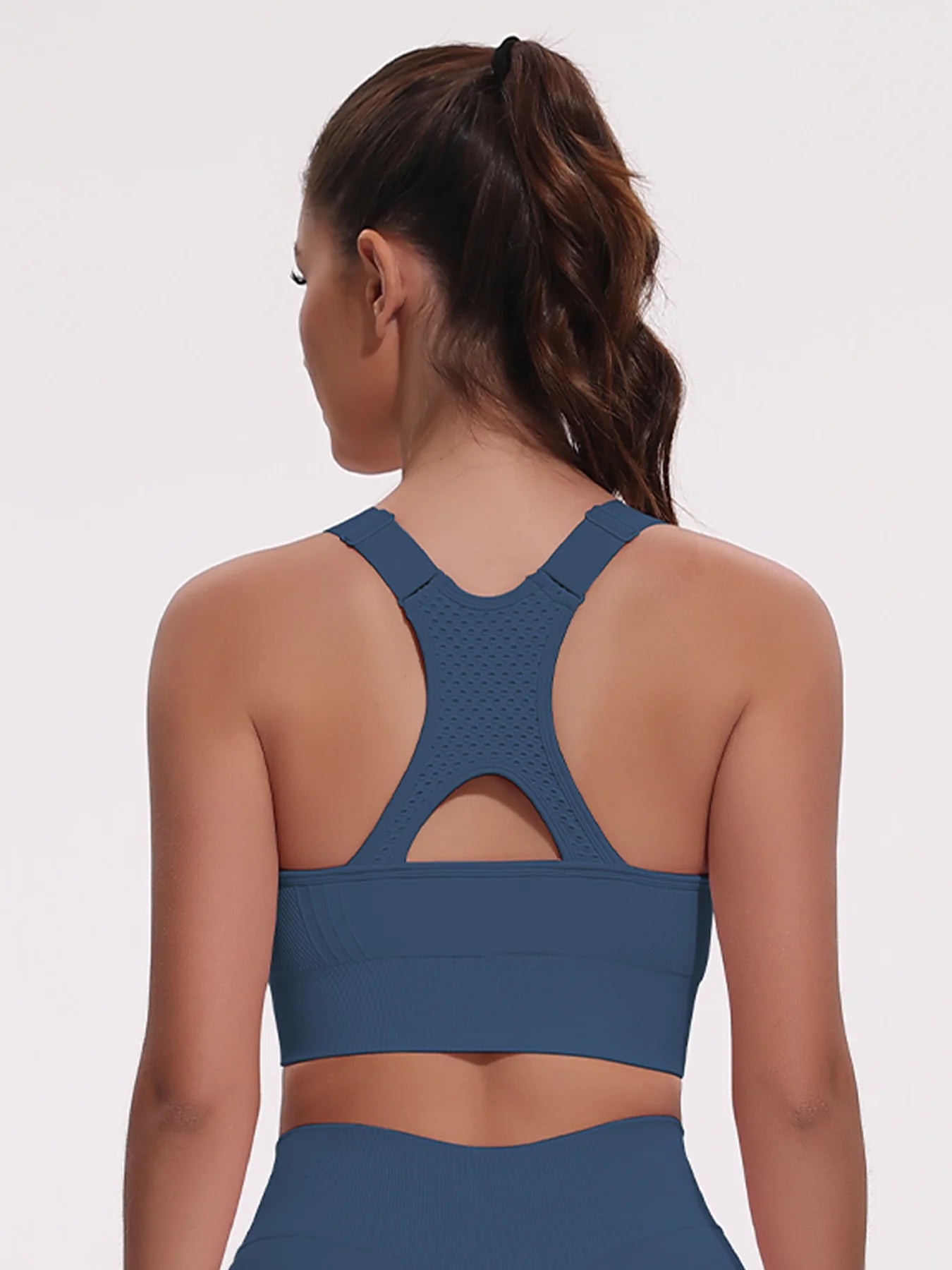 Beautiful Back Sports Bras For Women Seamless Adjustable Strap Shockproof Elastic Fitness Athletic Brassiere Slim Yoga Top