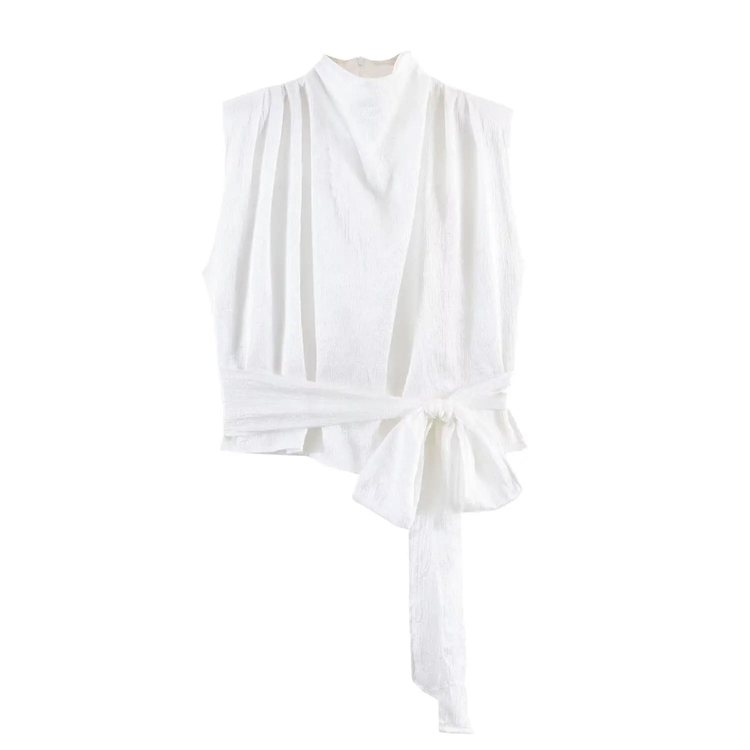 Women's Top 2026 Spring New Style Orange Sleeveless Satin Texture Long Ribbon Top Elegant and Stylish Unique Fashion Focus