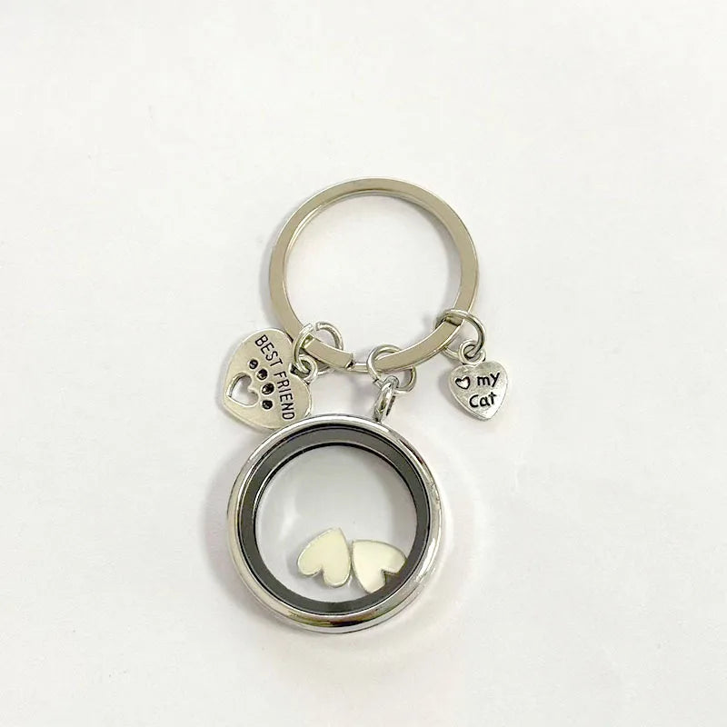 Pet Souvenirs Can Hold Cat or Dog Hair Necklaces, Pendants, Alloy Glass Photo Frames, Pendants, and Pet Accessories
