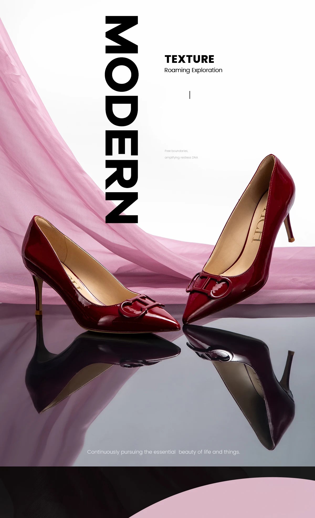 Black Patent T Strap Heels