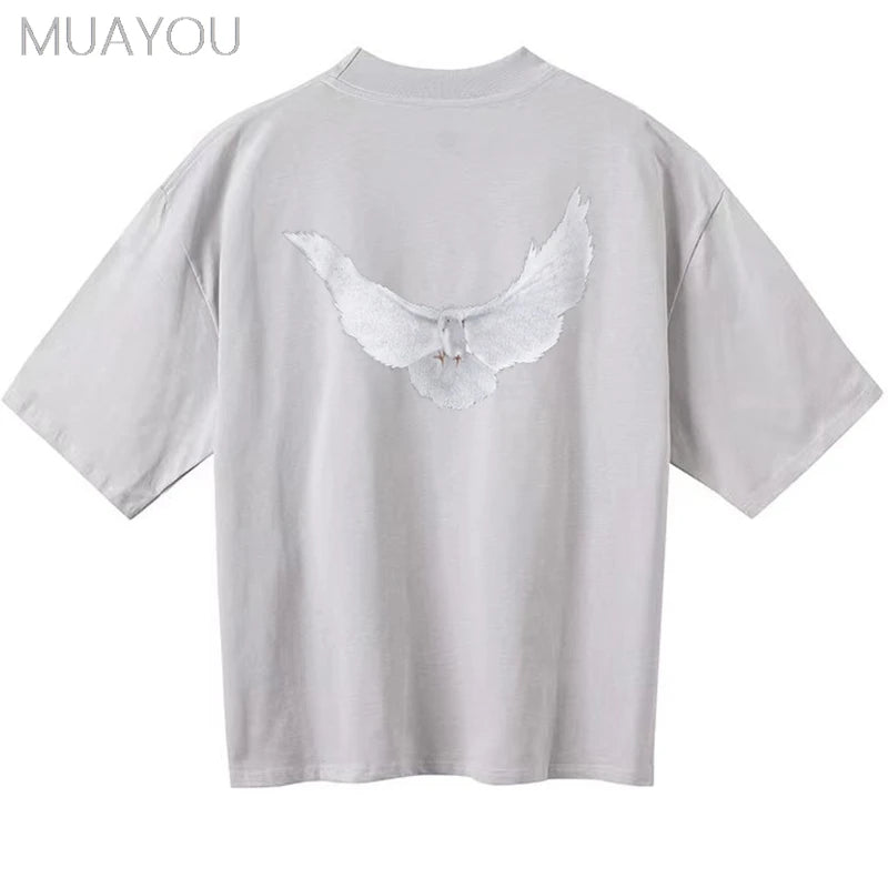 Dove Print Kanye Hoodie Men Women Streetwear 1:1 Sweatshirt High Quality Loose Double-Layer Heavy Fabric Pullover Ovesize hoodes