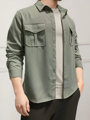 Multi Pocket Workwear Shirt Men