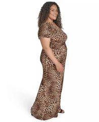 Plus Size Animal Print Jumpsuit