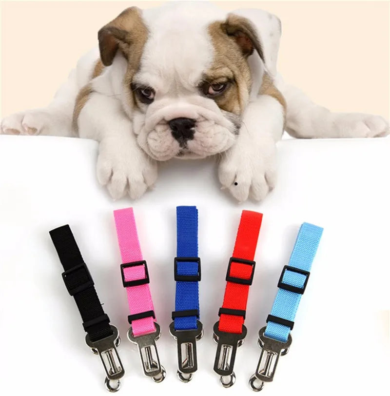 Car Seat Belt Pet Dog Leash Adjustable Lead Leash Safety Travel Clip Puppy Collar Leash Pet Supplies Dog Accessories Dropship