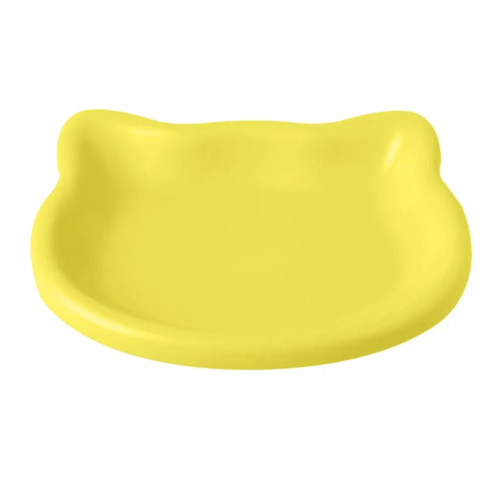 1PC Cat-Shaped Pet Bowls, Pastel Color Cute Animal Design, Non-Slip Pet Food Dish, Ideal for Cats, Trendy Pet Accessory for Home