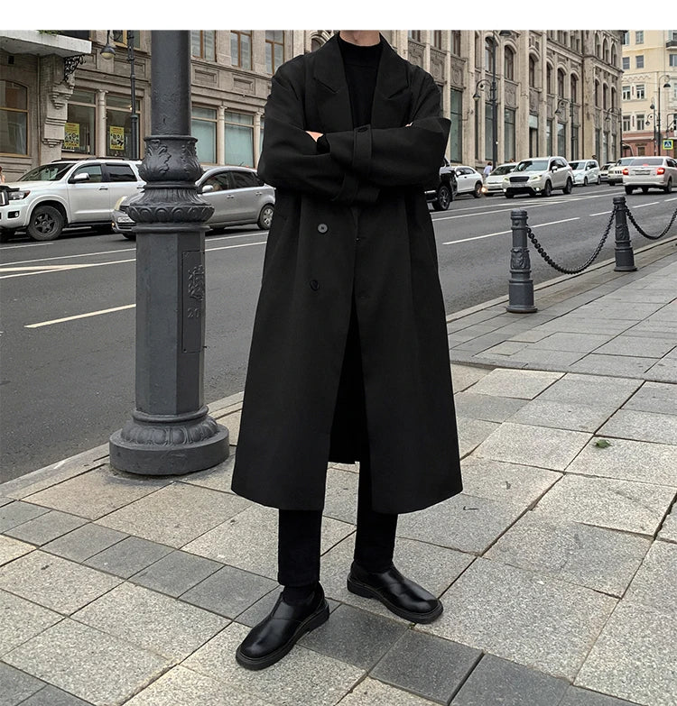 Korean Inspired Long Windbreaker