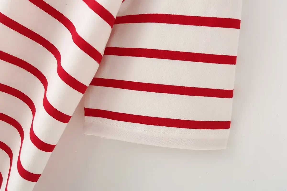 Striped Cotton Summer Tee Women