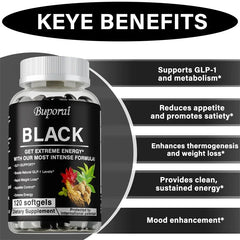 Black Metabolism Support Capsule Supplement