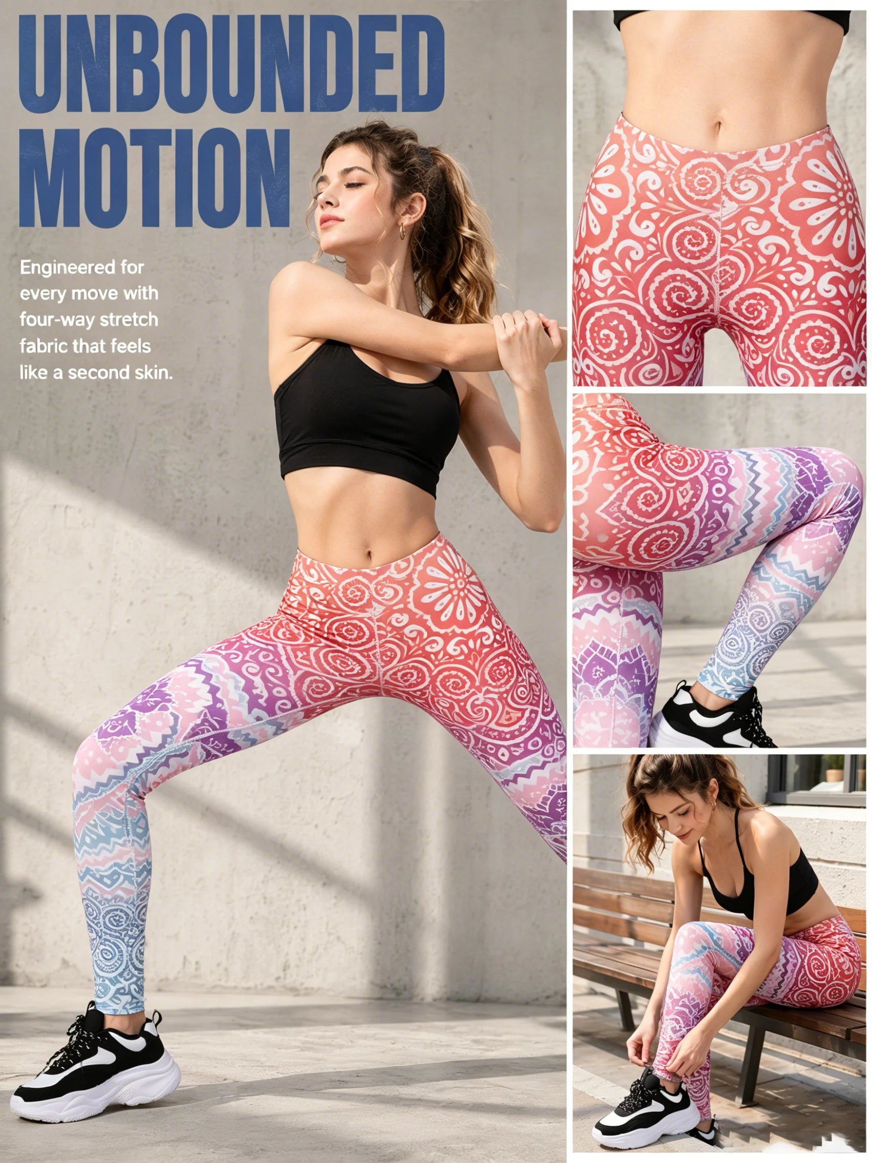 Leggings for Women - Soft Athletic Tummy Control Yoga Pants for Cycling Dance Tights