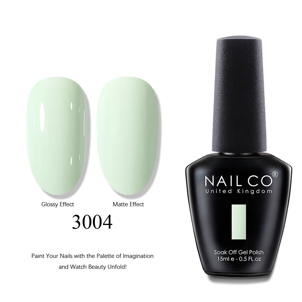 NAILCO 2025 Hot 15ML Gel Nail Polish Nails Semi-permanent UV Varnish High Quality Glass Bottle Nail Art Polish For Manicure