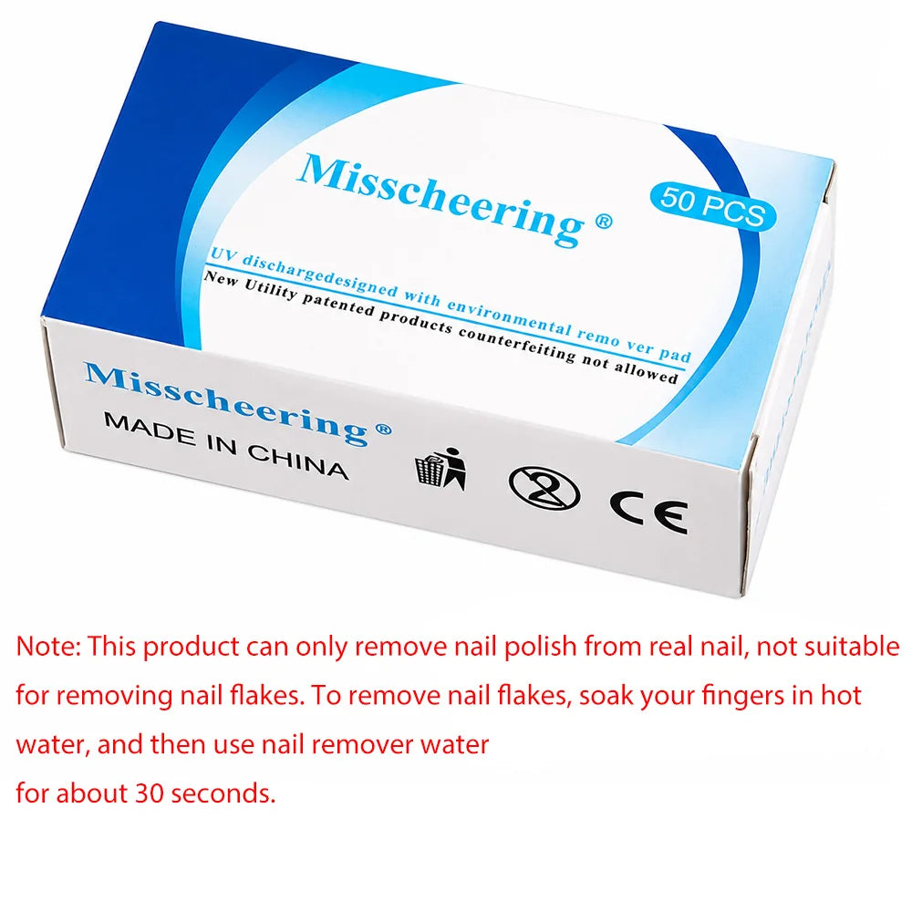 Nail Polish Remover Pads 50/100/200pcs Quick Nail Polish Remover Wipes Individually Wrapped Professional Manicurist Remover Tool