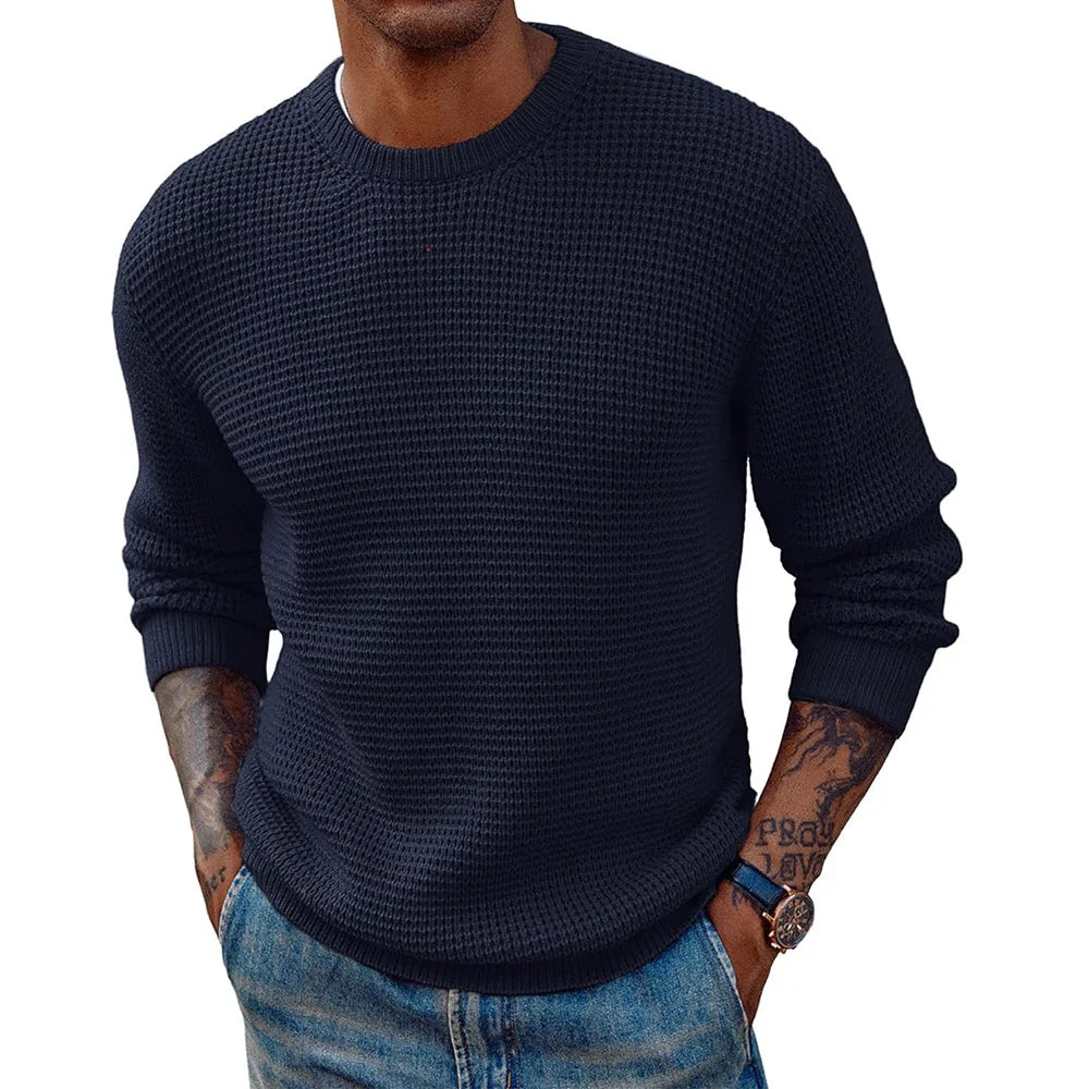 Men’s O-Neck Knit Pullover Sweater