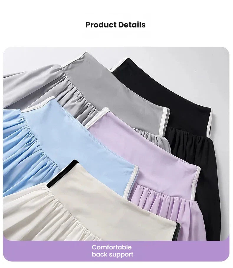 Women‘s Tennis Skirt Summer  High Waist Flared Golf Skirt with Built-in Shorts 2 in 1 Athletic Quick Dry Shorts Skirt Pickleball