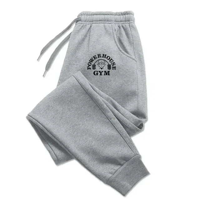 Men'S Casual Joggers with Elastic Drawstring Waist & Cuffed Ankles - 100% Polyester Knit, Loose Fit Print Athletic Pants for Gym