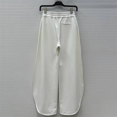 Elastic Waist Cotton Wide Pants