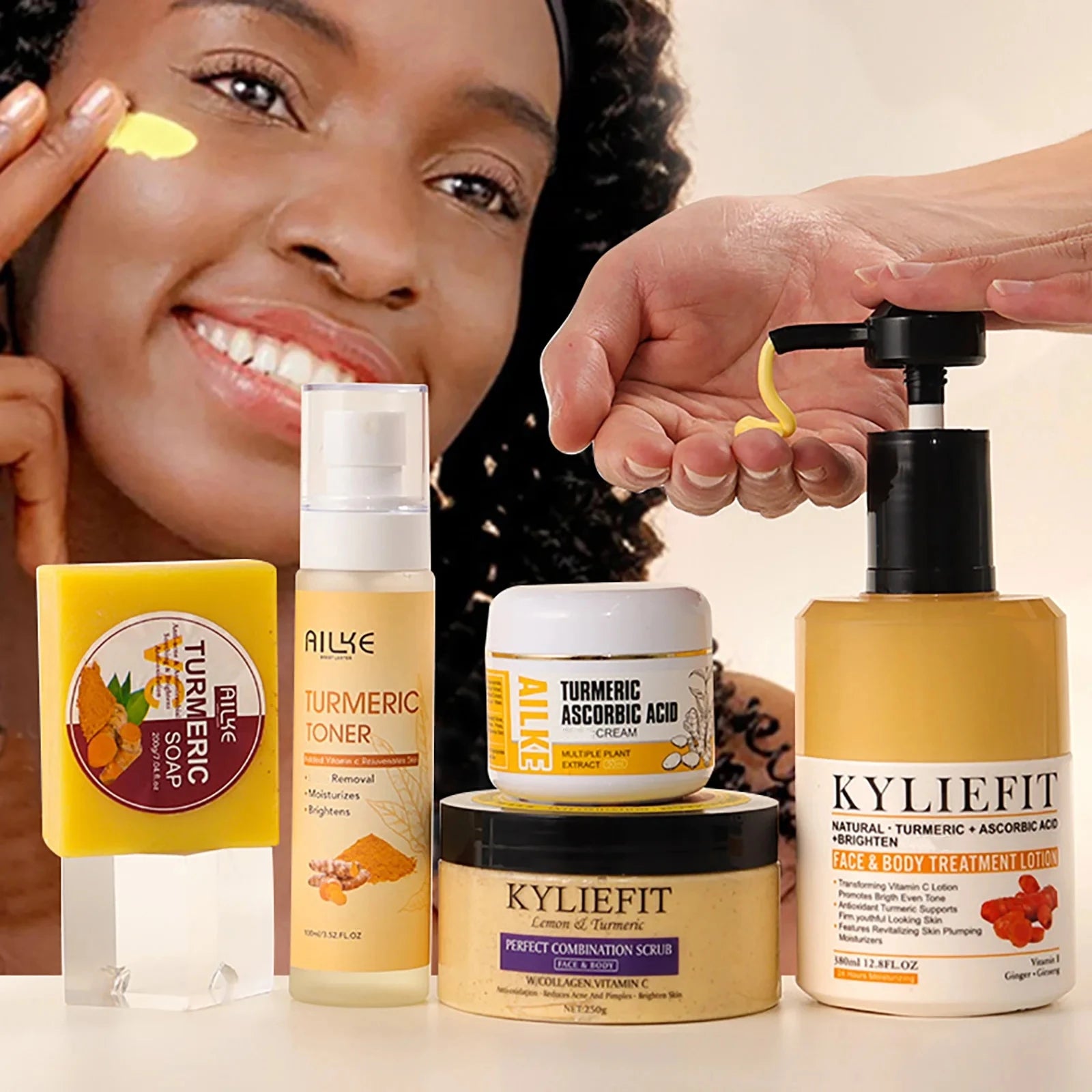 Organic Turmeric Brightening Skincare Kit