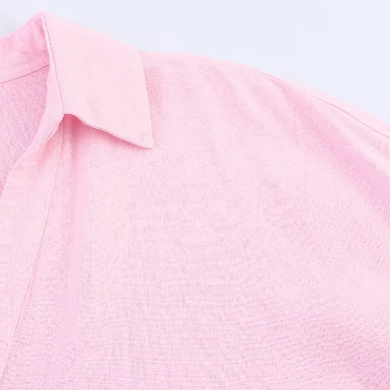 Striped Oversize Summer Shirt Women