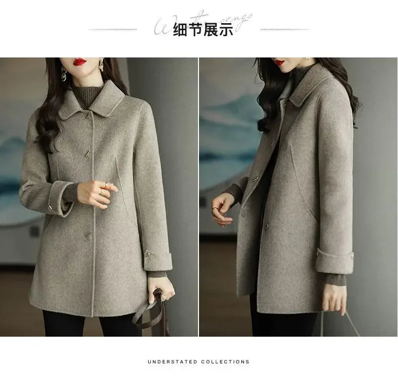 Minimalist French Wool Blend Coat