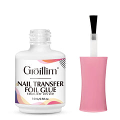 Nail Art Foil Glue, a Nail Glue Transfer Adhesive for Foil Stickers, Suitable for DIY Nail Art, Requires LED Lighting.