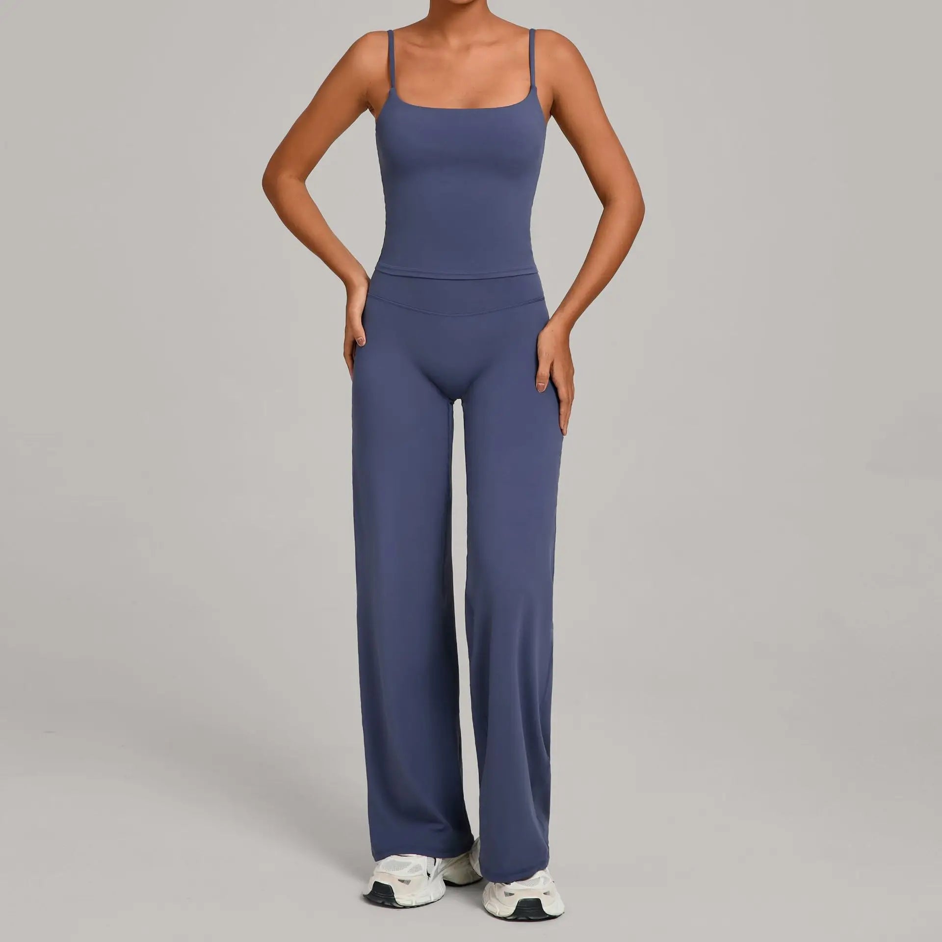 2PCS Yoga Set Women Yoga Pant Workout Tracksuit Sportswear Gym High Waist Straight Leg Bottoms Fitness Bta Sports Suit XP01