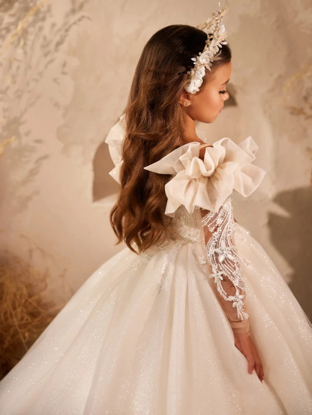 Glitter Beaded Princess Ball Gown